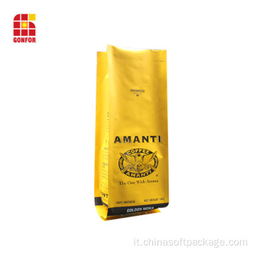 1 Pound Coffee Bag con laccio e valvola